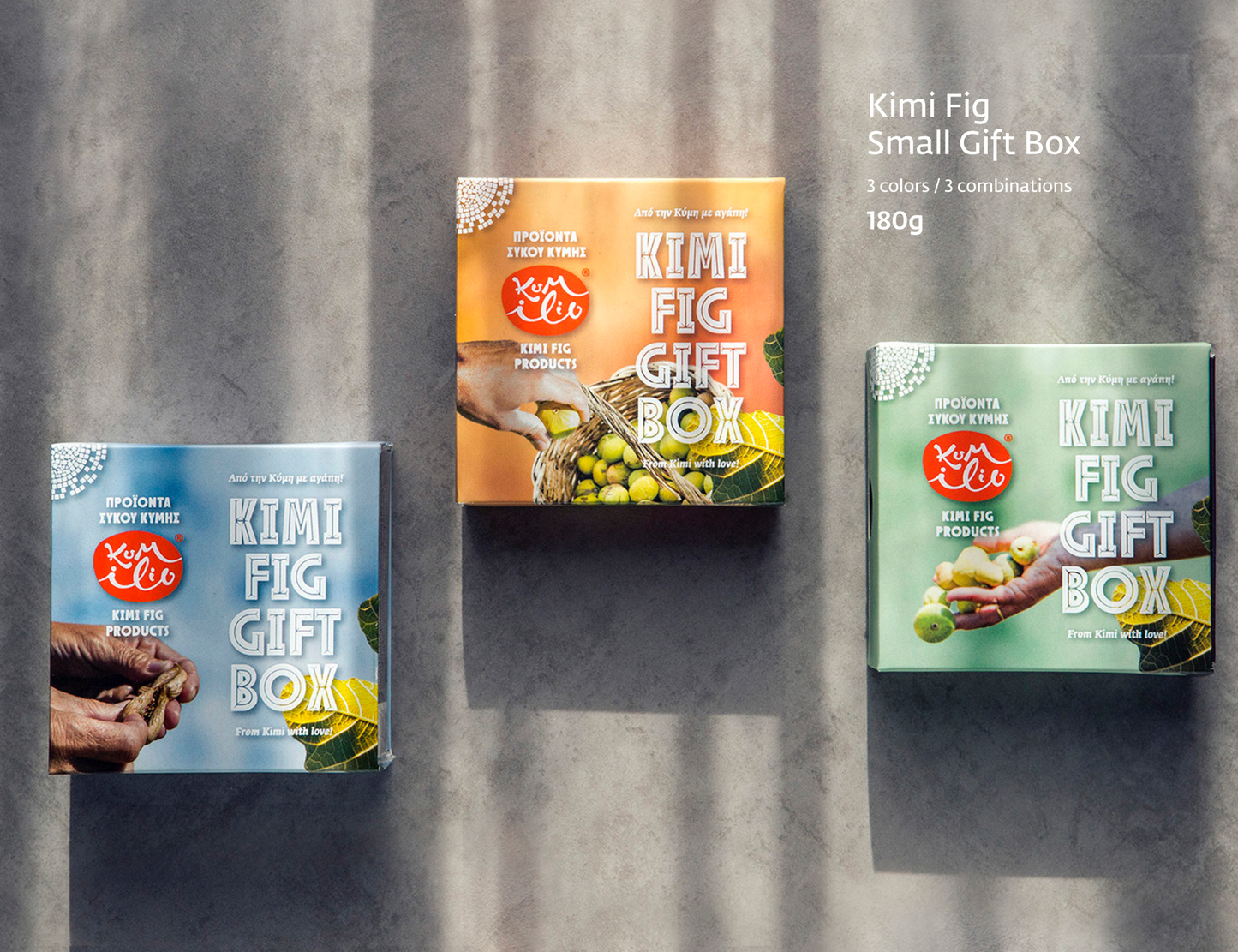 Geschenkbox Kimi Feigen mit Mandel, Walnuß und Schokolade 180 g, Lieferzeit: 3 - 5 Tage